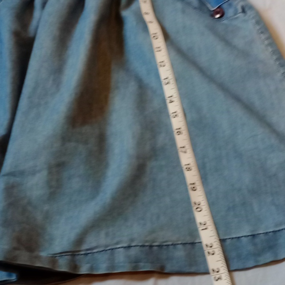 Ashley Stewart , Blue Button Front Mini Skirt, Size 22 - Picture 5 of 8